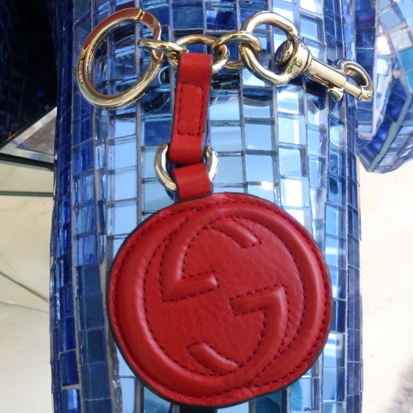 Gucci Accessories - Gucci 'Soho' Interlocking GG Leather Keychain